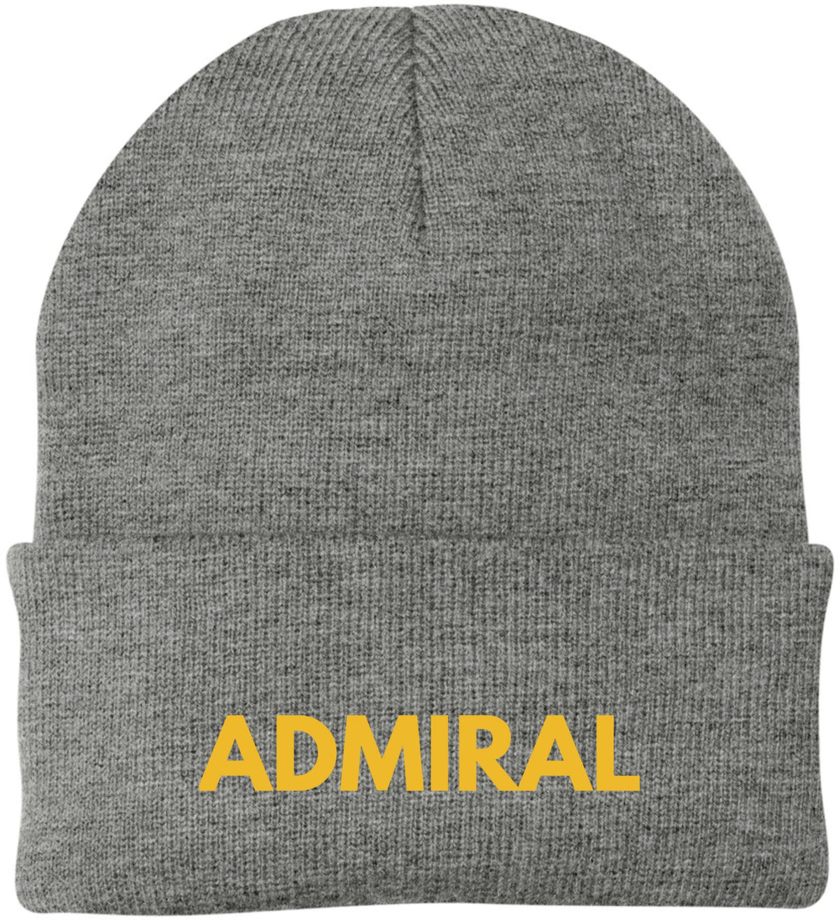 Admiral Embroidered Beanie | USA Military Navy Inspired Warm 100% Acrylic Winter Knit Hat for Men & Women