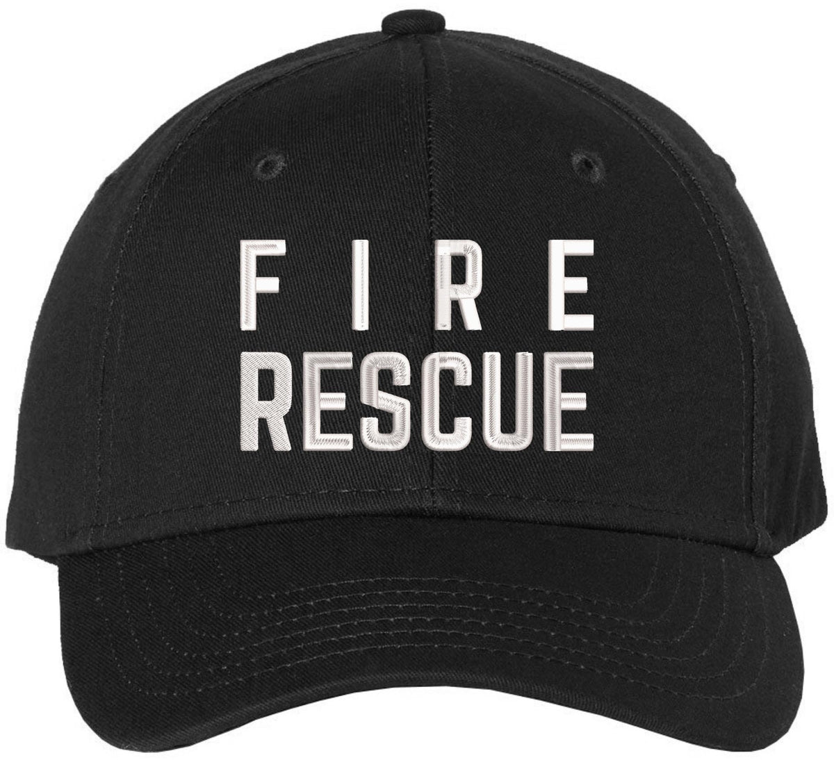 Fire Rescue Embroidered Baseball Cap | Firefighter Fire Dept. First Responder Structured Hat