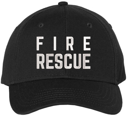 Fire Rescue Embroidered Baseball Cap | Firefighter Fire Dept. First Responder Structured Hat