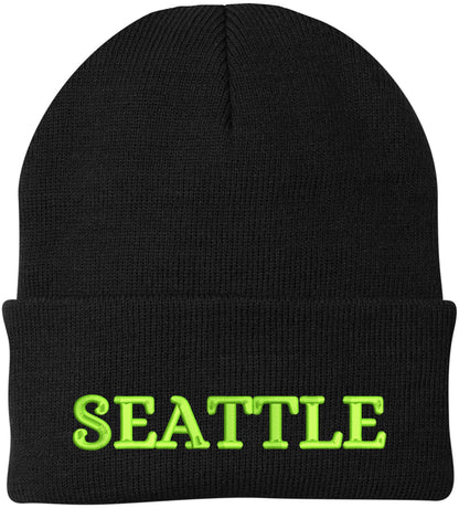 USA Football League City Embroidered Beanie National US Footballs Colors Game Day Winter Warm Watch Cap