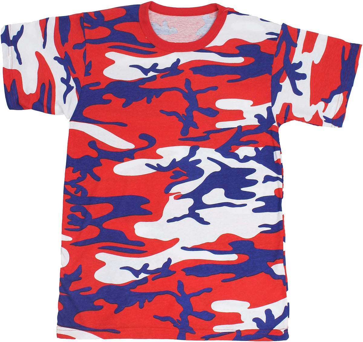 Tactical Camouflage T-Shirt Army Fashion Color Camo Military Crewneck Short Sleeve Top Tee Shirt