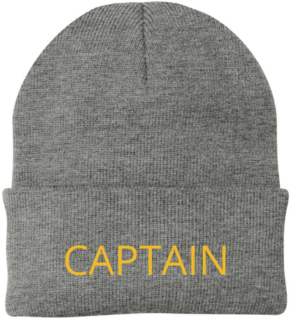Captain Embroidered Beanie | USA Military Army Warm & Comfortable Winter Knit Hat for Men and Women