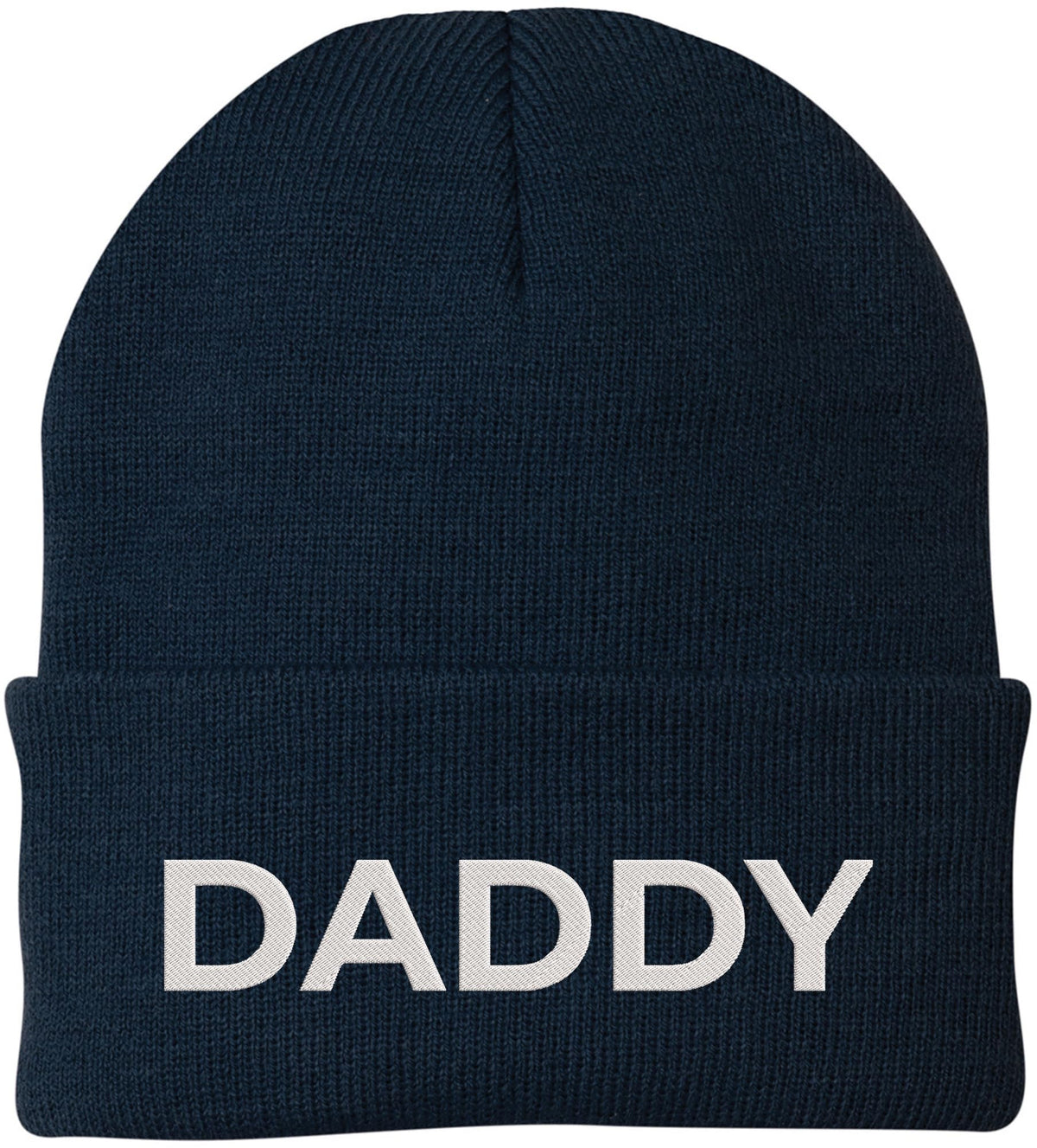 Daddy Embroidered Beanie | Bold Acrylic Knit Winter Hat | Casual Father's Day Skull Cap for Dad