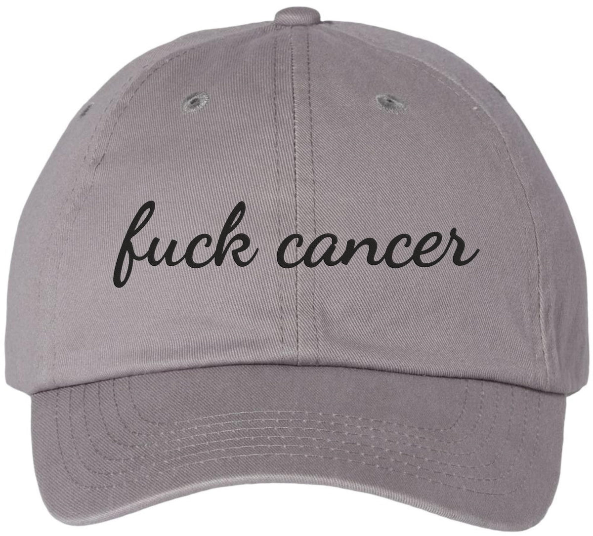 Fuck Cancer Embroidered Baseball Cap | Anti-Cancer Awareness Cotton Dad Hat Support Cancer Fighters & Survivors