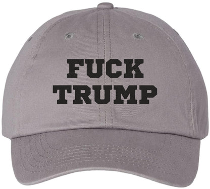 Fuck Trump Embroidered Dad Hat | Anti-Trump Adjustable Cotton Political Statement Baseball Cap