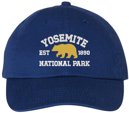 Yosmite National Park Est 1890 Embroidered Baseball Cap | Wild Life 100% Cotton Adjustable Unisex Hat