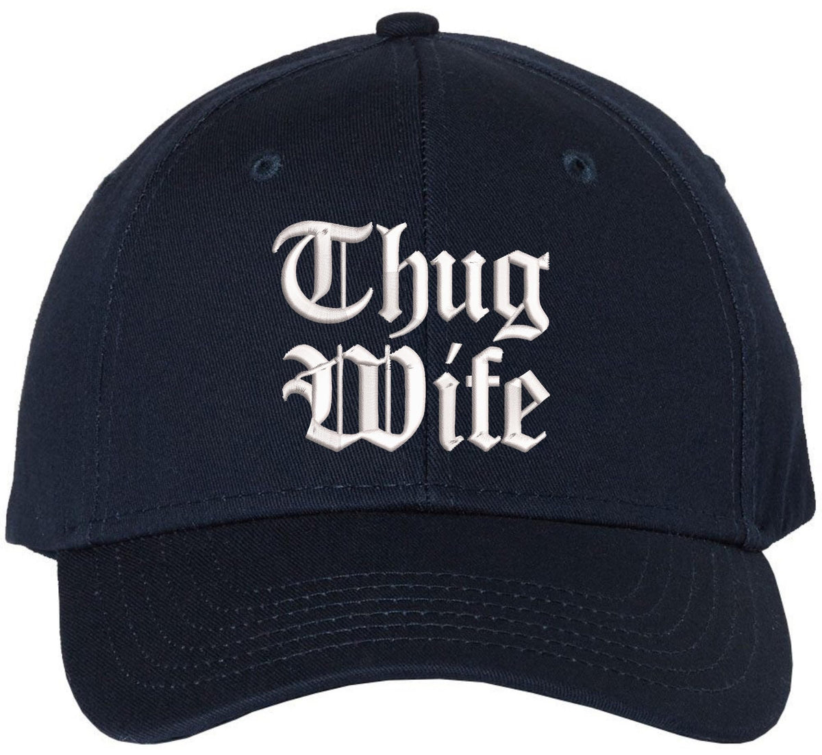 Thug Wife Embroidered Baseball Cap | Funny Thugs Gangsta Style Streetwear Adjustable Cap for Wives & Women