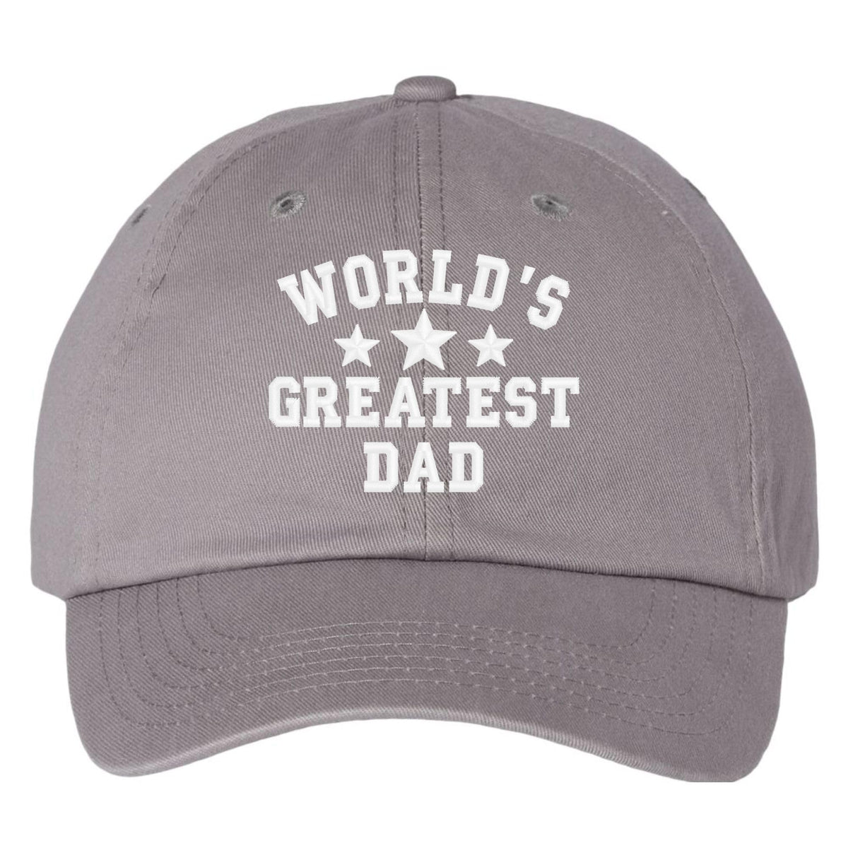 WORLD'S GREATEST DAD Embroidered Dad Hat | Low Profile Soft Cotton Baseball Dad Hats for Men