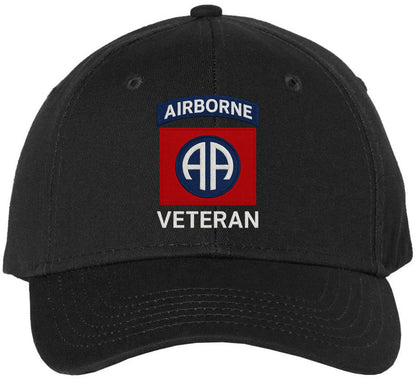 82nd Airborne U.S. Veteran Embroidered Baseball Cap | USA Army Military 100% Cotton Adjustable Unisex Dad Hat