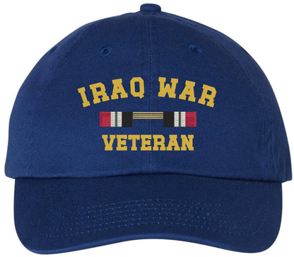 Iraq War Veteran Embroidered Baseball Cap | USA Military Army Patriotic 100% Cotton Adjustable Unisex Hat