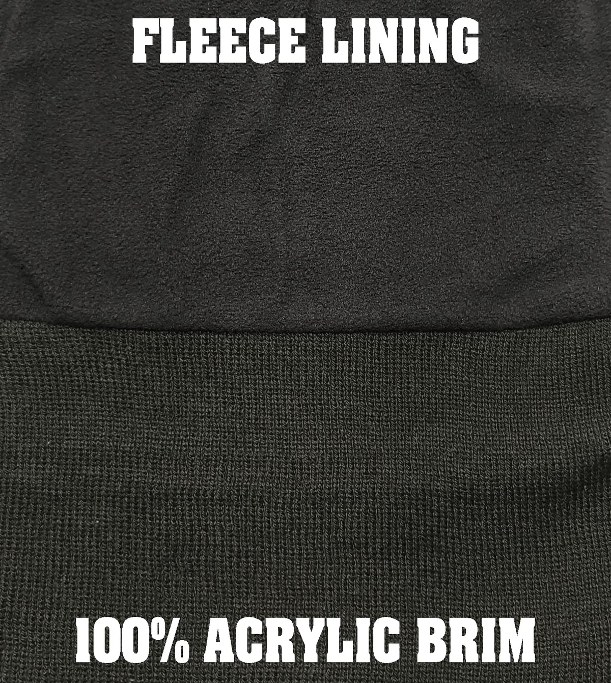STAFF Large Embroidered Beanie Fleece Lined Watch Cap STAFF Warm Winter Work Uniform Hat