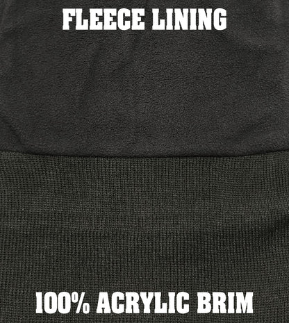 SECURITY Beanie FLEECE Lined Hat Warm LARGE EMBROIDERY Winter Watch Cap Winter Security Uniform Hat