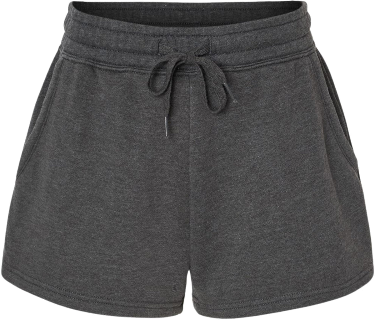 Women's Fleece Lined Sweat Shorts Lightweight Wave Wash Classic Fit with Elastic Waistband, Lounge Short