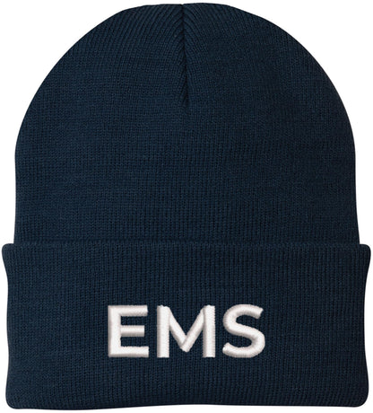 EMS Embroidered Beanie | Emergency Medical Services Paramedics First Responders Skull Cap | 100% Acrylic Hat