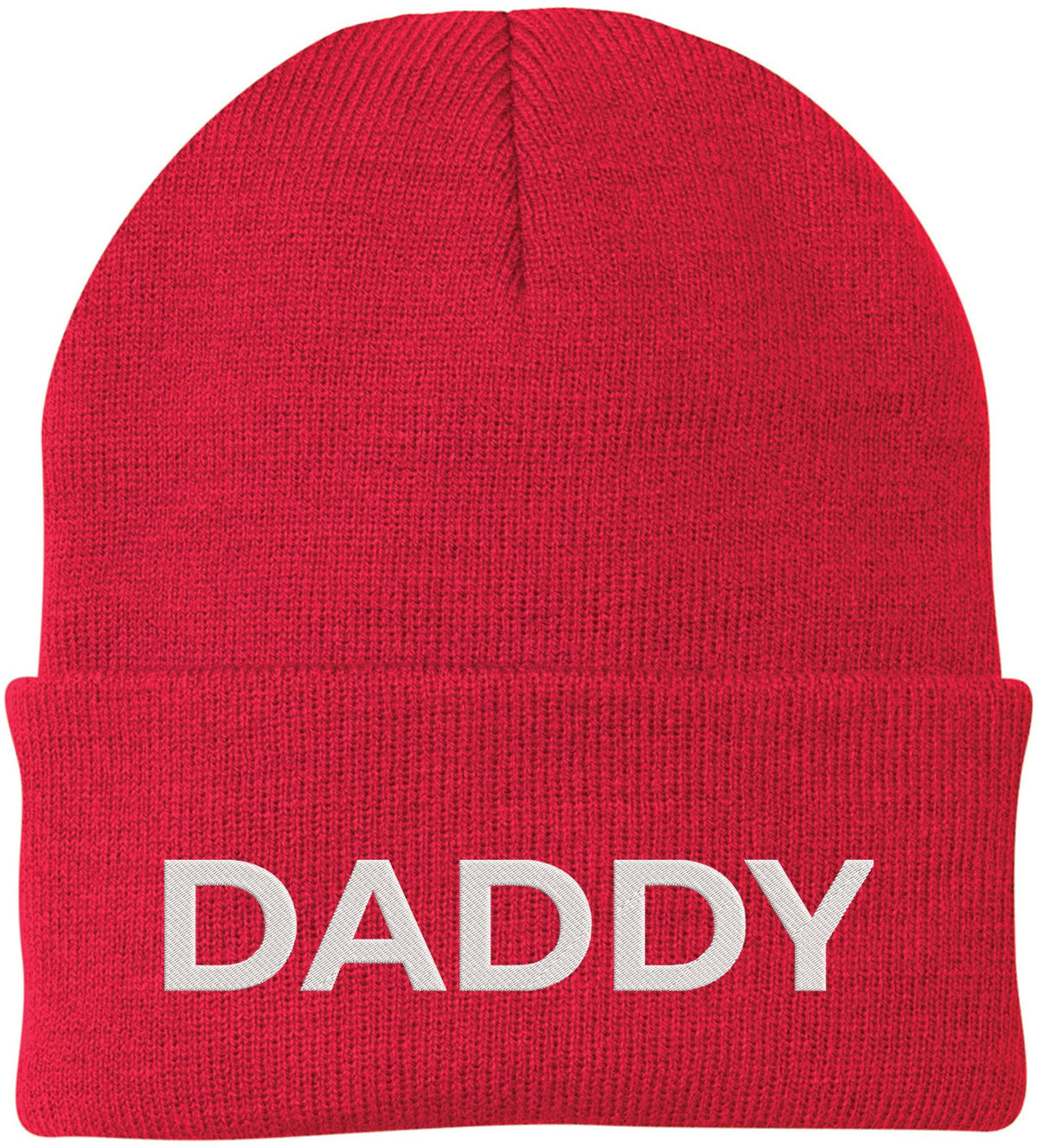 Daddy Embroidered Beanie | Bold Acrylic Knit Winter Hat | Casual Father's Day Skull Cap for Dad