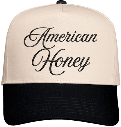 American Honey Hat - Two-Toned Embroidered Baseball Cap, Snapback Country Style for Men and Women