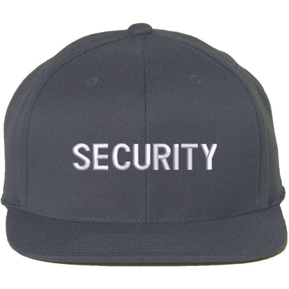 Premium SECURITY Snapback Hat | Small Embroidery Adjustable Flat Bill Cap for Security Officers & Guards