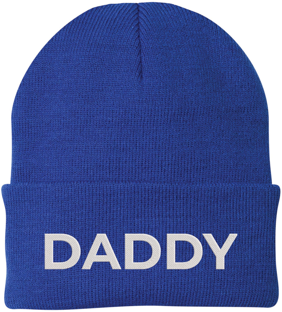 Daddy Embroidered Beanie | Bold Acrylic Knit Winter Hat | Casual Father's Day Skull Cap for Dad