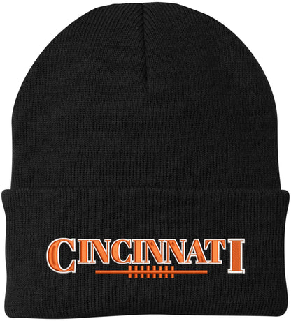 USA Football League City Embroidered Beanie National US Footballs Colors Game Day Winter Warm Watch Cap