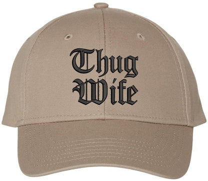 Thug Wife Embroidered Baseball Cap | Funny Thugs Gangsta Style Streetwear Adjustable Cap for Wives & Women