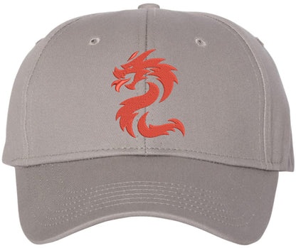 Serpent Dragon Baseball Cap Mythical Creature Hat Adjustable Oriental Snake Embroidered Headwear for Men Women