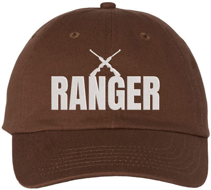 Ranger Crossed Rifles Embroidered Dad Hat | Army Training Tactical Rangers Adjustable Cotton Cap