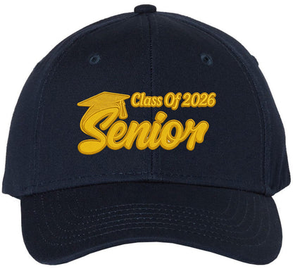 Senior 2026 Embroidered Baseball Cap | Class of 2025 Graduate Finish School Adjustable Hat