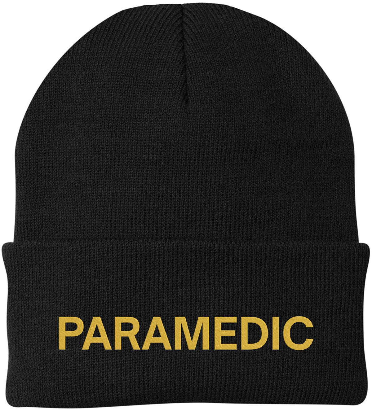 Paramedic Embroidered Beanie Hat | 100% Acrylic Winter Knit Cap for Emergency Medical Services First Responders