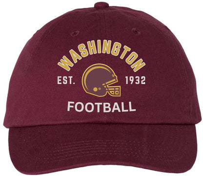 Football Team Dad Hat USA Embroidered Cotton Cap Adjustable Buckle National League Color Helmet Fan Hat