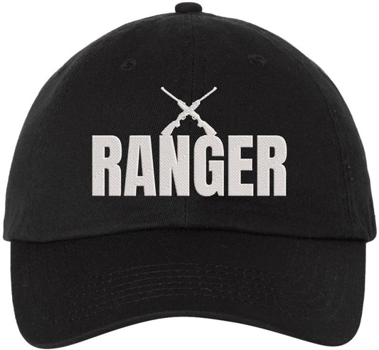 Ranger Crossed Rifles Embroidered Dad Hat | Army Training Tactical Rangers Adjustable Cotton Cap