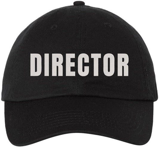 Director Embroidered Baseball Cap | Adjustable 100% Cotton Unisex Dad Hat | Casual Military Style Hat