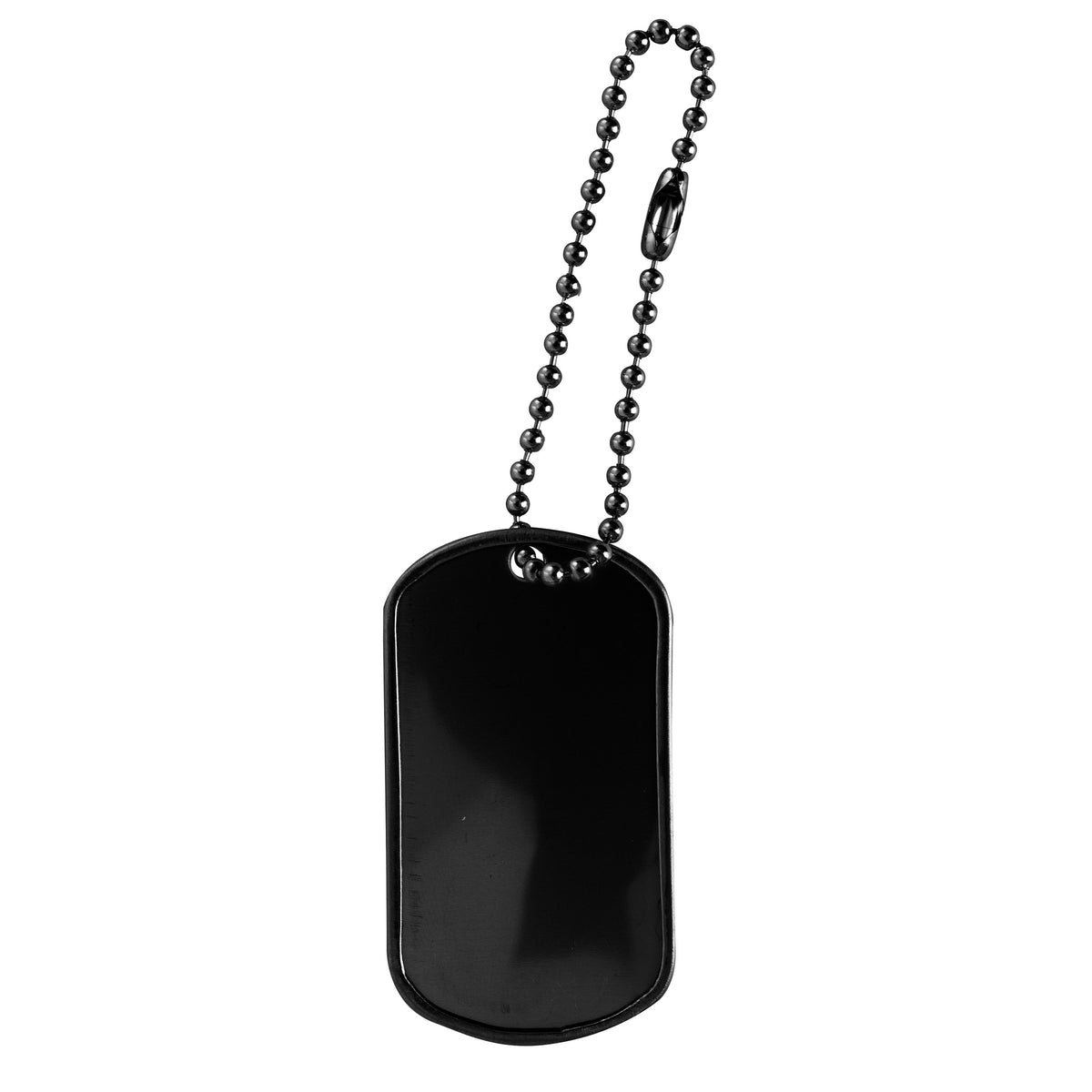 Black - Military GI Style Dog Tag Chain Set with 24 in. and 4 1 2 in. Chains