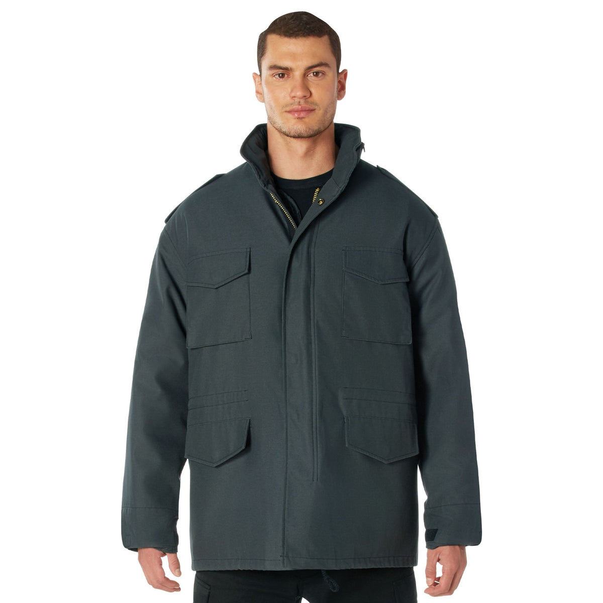 Gunmetal Grey - Tactical M-65 Field Jacket Army Coat M65 - Poly/Cotton Twill - with Removeable Liner