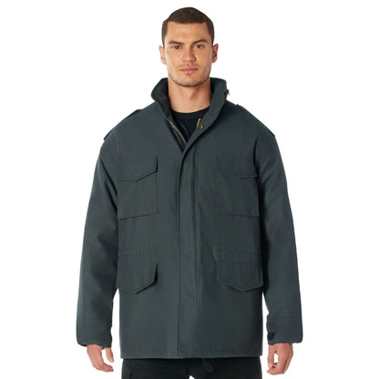Gunmetal Grey - Tactical M-65 Field Jacket Army Coat M65 - Poly/Cotton Twill - with Removeable Liner