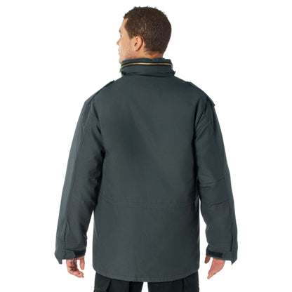 Gunmetal Grey - Tactical M-65 Field Jacket Army Coat M65 - Poly/Cotton Twill - with Removeable Liner