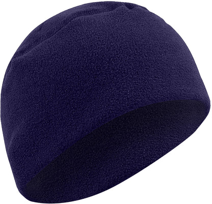 Navy Blue - Polar Fleece Watch Cap Tactical Large Skull Watchman Beanie