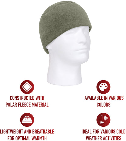 Foliage Green - Polar Fleece Watch Cap Tactical Large Skull Watchman Beanie