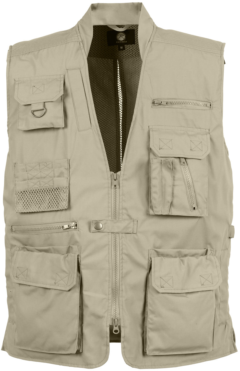 Concealed Safari Outback Carry Vest Khaki