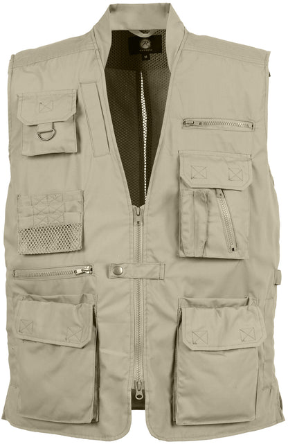 Concealed Safari Outback Carry Vest Khaki