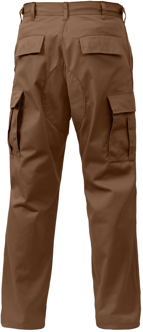 Brown - Tactical BDU Pants Cargo Fatigues - Poly/Cotton Twill - Button Fly