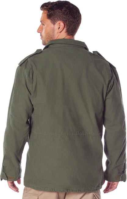 Olive Drab - M-65 Field Jacket, Heavyweight Washed Cotton Twill
