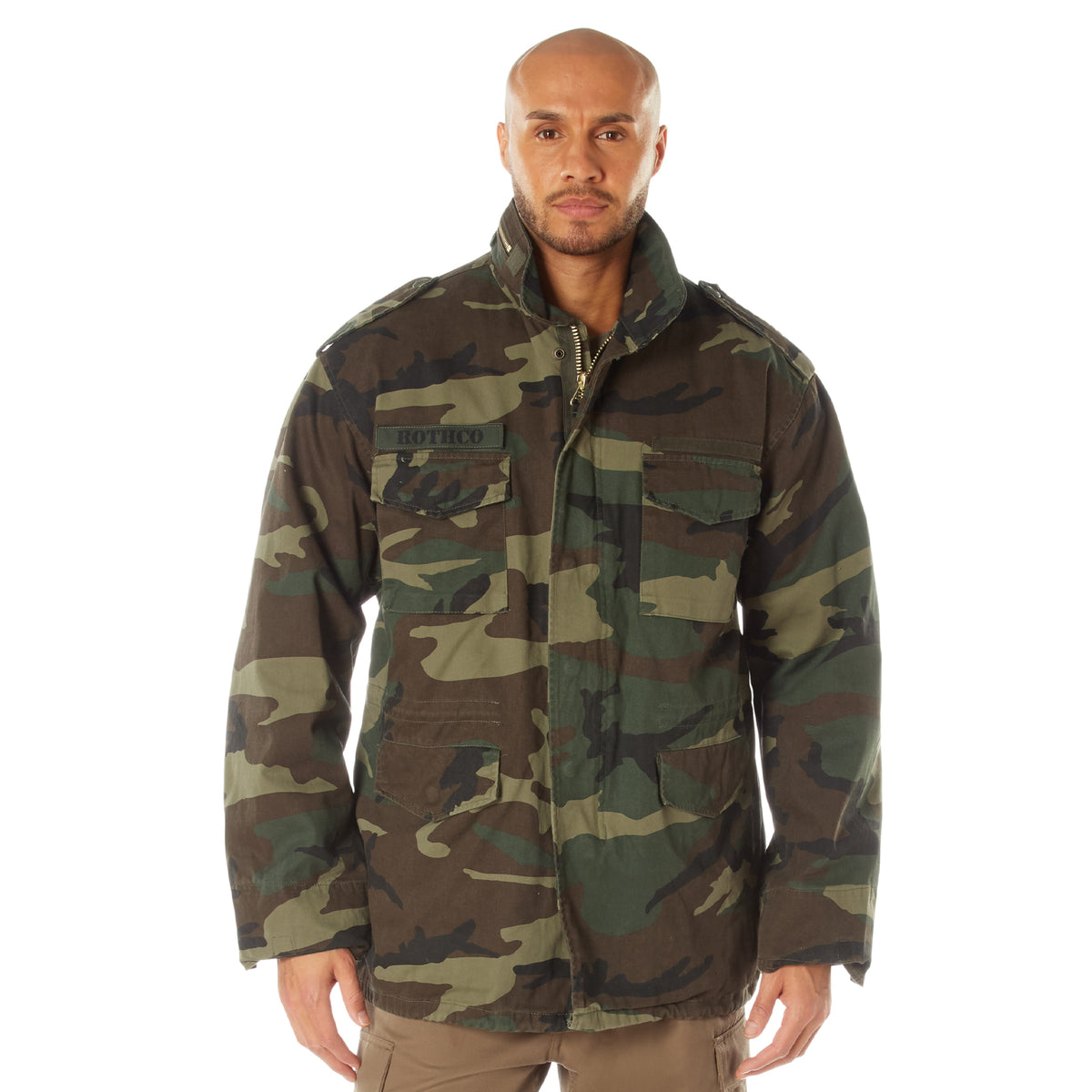 Woodland Camouflage - Tactical M-65 Field Lightweight Jacket