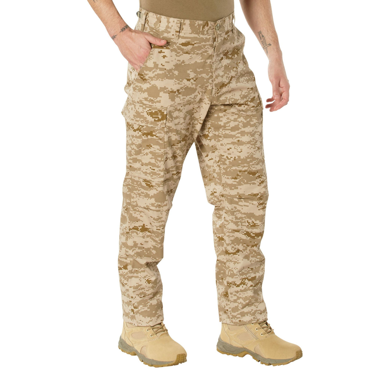 Desert Digital Camo - Military BDU Pants - Cotton Polyester Twill Info