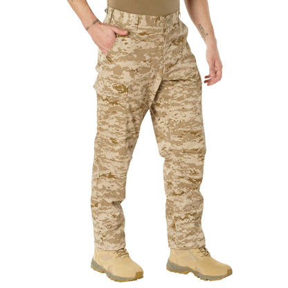 Desert Digital Camo - Military BDU Pants - Cotton Polyester Twill Info