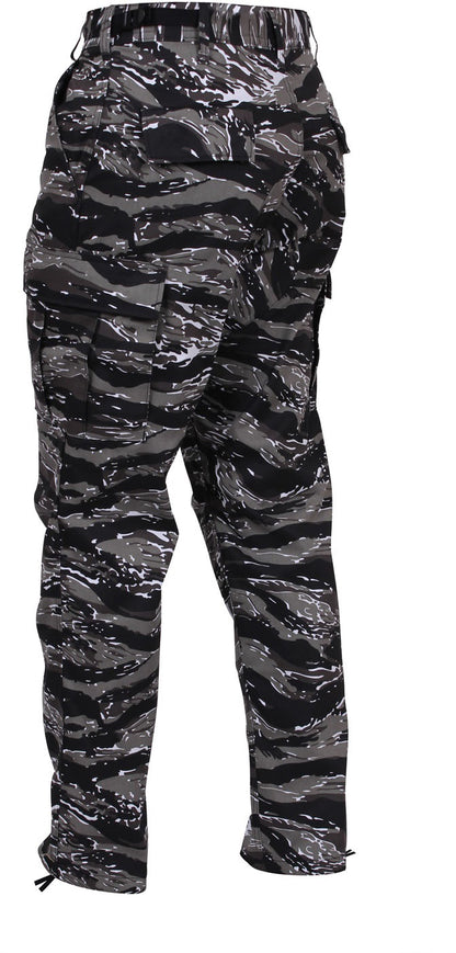 Urban Tiger Stripe Camouflage - Tactical BDU Pants Cargo Fatigues - Poly/Cotton Twill - Button Fly
