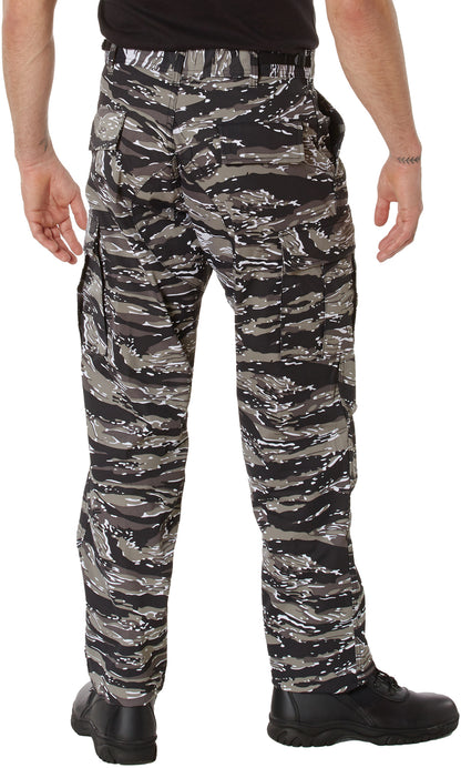 Urban Tiger Stripe Camouflage - Tactical BDU Pants Cargo Fatigues - Poly/Cotton Twill - Button Fly
