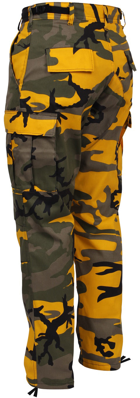 Stinger Yellow Camouflage - Tactical BDU Pants Cargo Fatigues - Poly/Cotton Twill - Button Fly