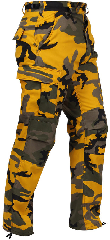 Stinger Yellow Camouflage - Tactical BDU Pants Cargo Fatigues - Poly/Cotton Twill - Button Fly