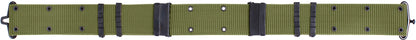 Olive Drab - Army Style Pistol Belt with Metal Buckle - Nylon