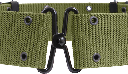 Olive Drab - Army Style Pistol Belt with Metal Buckle (Nylon)